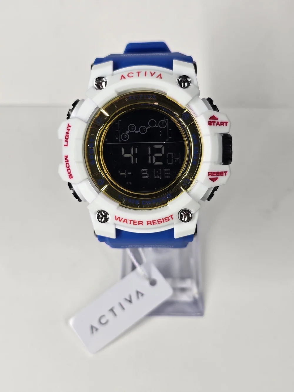 Activa Summit X Invicta Unisex Digital Watch - 50mm. Blue, Yellow (ACW8082-013)